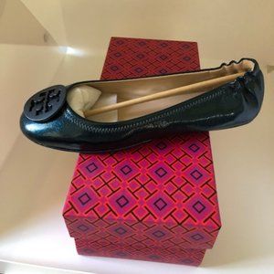 Tory Burch Metallic Blue Miller Shoes 8.5M NW